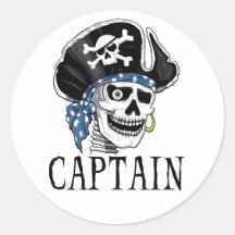 De eenogige Kapitein van de Piraat Sticker