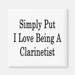 De eenvoudig Gezette Liefde die van I een Clarinet Koelkast Magneetje