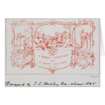 De eerste Kerstkaart, door J.C.Horsley, 1843