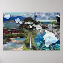 De Eilanden van Hawaï Posters