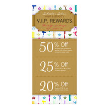 De elegante Coupons Specials van de Salon van de D Custom Reclamekaart