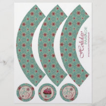 De elegante Omslag van Cupcake van Kerstmis Folders