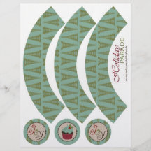 De elegante Omslag van Cupcake van Kerstmis Folder
