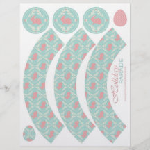 De elegante Omslagen van Cupcake van het Konijntje Gepersonaliseerde Folder