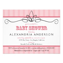 De elegante (roze) Uitnodiging van het Baby shower