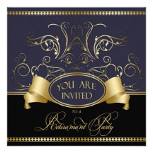 De elegante Uitnodiging Blauwe Gouden Bl van de Pa