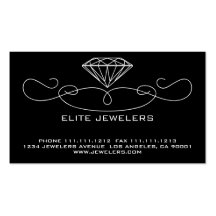 DE ELEGANTE VERSIE VAN DE DIAMANT VAN JUWELIERS VO VISITEKAART SJABLONEN