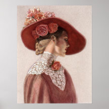 De elegante Victoriaans Dame, nam het Poster van d
