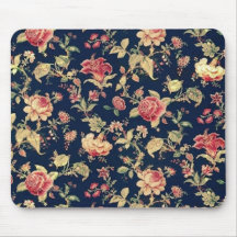De elegante Wijnoogst nam BloemenMousepad toe Muismat