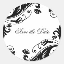 De elegante Zwart-witte Stickers van het Huwelijk