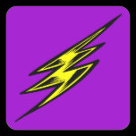 De elektrische Gele Bout van de Bliksem stickers