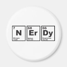 De Elementen van Nerdy Koelkast Magneetje