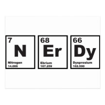 De Elementen van Nerdy Wenskaart