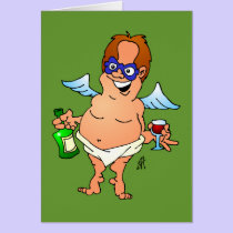 De engel die van Kerstmis een glas wijn hebben kaarten
