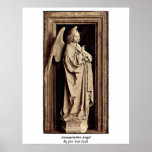 De Engel van de aankondiging door Jan van Eyck Poster