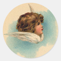 De Engelen van Kerstmis Ronde Sticker
