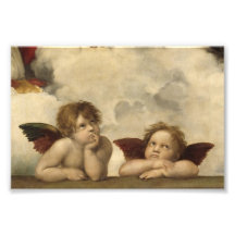 De Engelen van Madonna van Sistine door Raphael Fotoprints