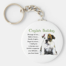 De Engelse Giften van de Buldog Sleutelhangers