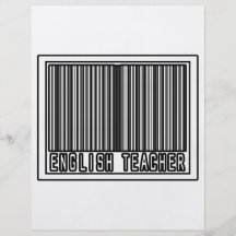De Engelse Leraar van de streepjescode Fullcolor Folder