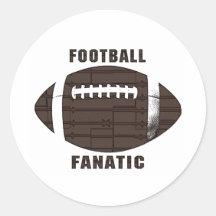De Fanaticus van het football door Mudge Studios Ronde Stickers