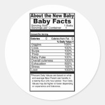 De Feiten van het baby lezen het etiket Sticker