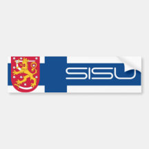 De finse Sticker van de Bumper van Sisu/van het Wa Bumperstickers