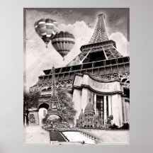 De Franse Druk van de Collage V1 Print