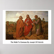 De gang aan Emmaus door Joseph van Fuhrich Print