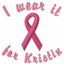 De geborduurde Roze T-shirt van het Lint