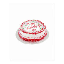 De gelukkige cake van de Valentijnsdag Wens Kaart