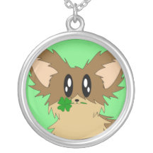 De gelukkige Hond van het Puppy met het Ketting va