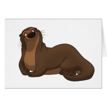 De gelukkige Kaart van de Otter (Spatie binnen)
