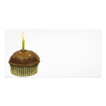 De gelukkige Muffin van de Verjaardag Foto Kaart