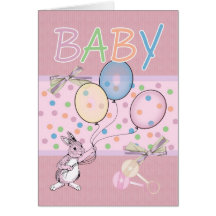 De gelukwensen nieuw baby van het Meisje van het b Wenskaart