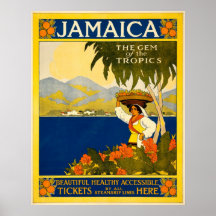 De Gem van Jamaïca van de Vintage Reis van Keerkri Poster