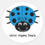 De gepersonaliseerde Blauwe Sticker van het Lieveh