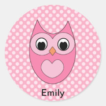 De gepersonaliseerde Stickers van de Uil voor Kind