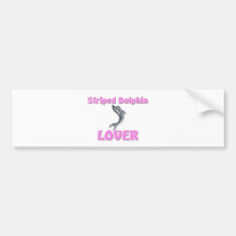De gestreepte Minnaar van de Dolfijn Bumperstickers