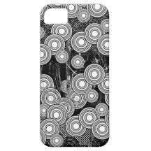De geval-Partner van abstracte Cirkels Zwarte & Wi iPhone 5 Case