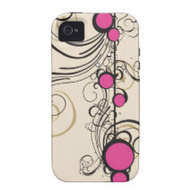 De geval-Partner van de cirkels van Fushia Geval iPhone 4 Hoesje