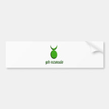 De god gestalte geeft aan Groen Bumpersticker