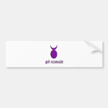 de god gestalte geeft aan paars bumperstickers