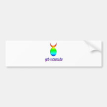 de god gestalte geeft aan regenboog bumpersticker