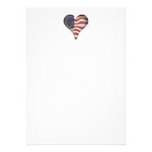 De god zegent Amerika in een Hart Custom Uitnodging