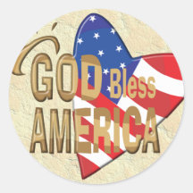 DE GOD ZEGENT AMERIKA STICKER