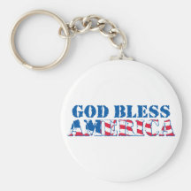 De god zegent Amerika (vlag) Sleutel Hangers