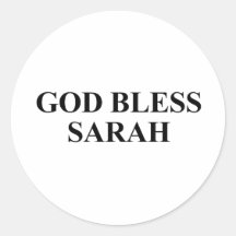 De god zegent Sarah Sticker