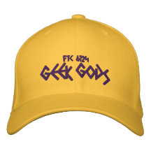 De Goden van Geek Paars op Gouden Pet Geborduurde Baseball Cap