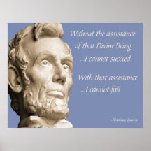 De Godsdienst van Abraham Lincoln Print