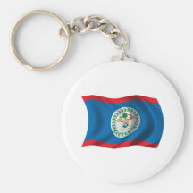 De golvende Vlag van Belize Sleutelhanger